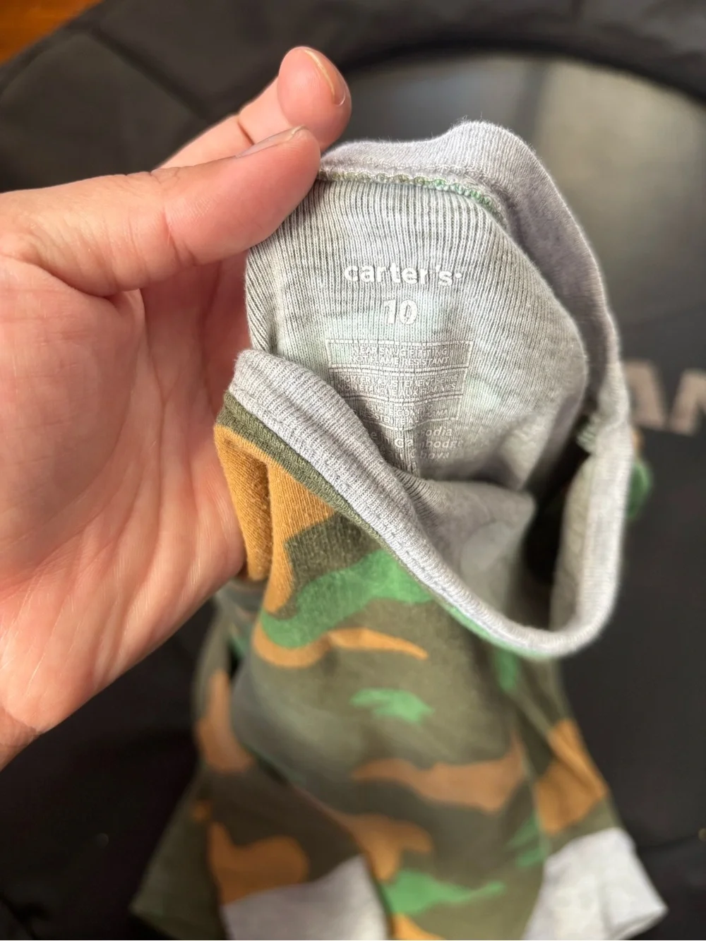 Carter's Green and Tan Camo Long-Sleeve Top and Pants Set